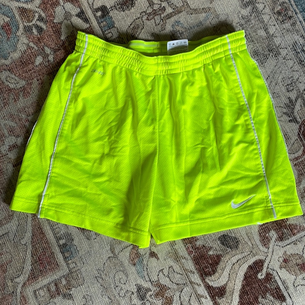 Bright yellow nike shorts